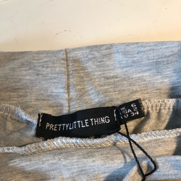 Pretty Little Thing Grey High Waisted Shorts - Picture 4 of 4